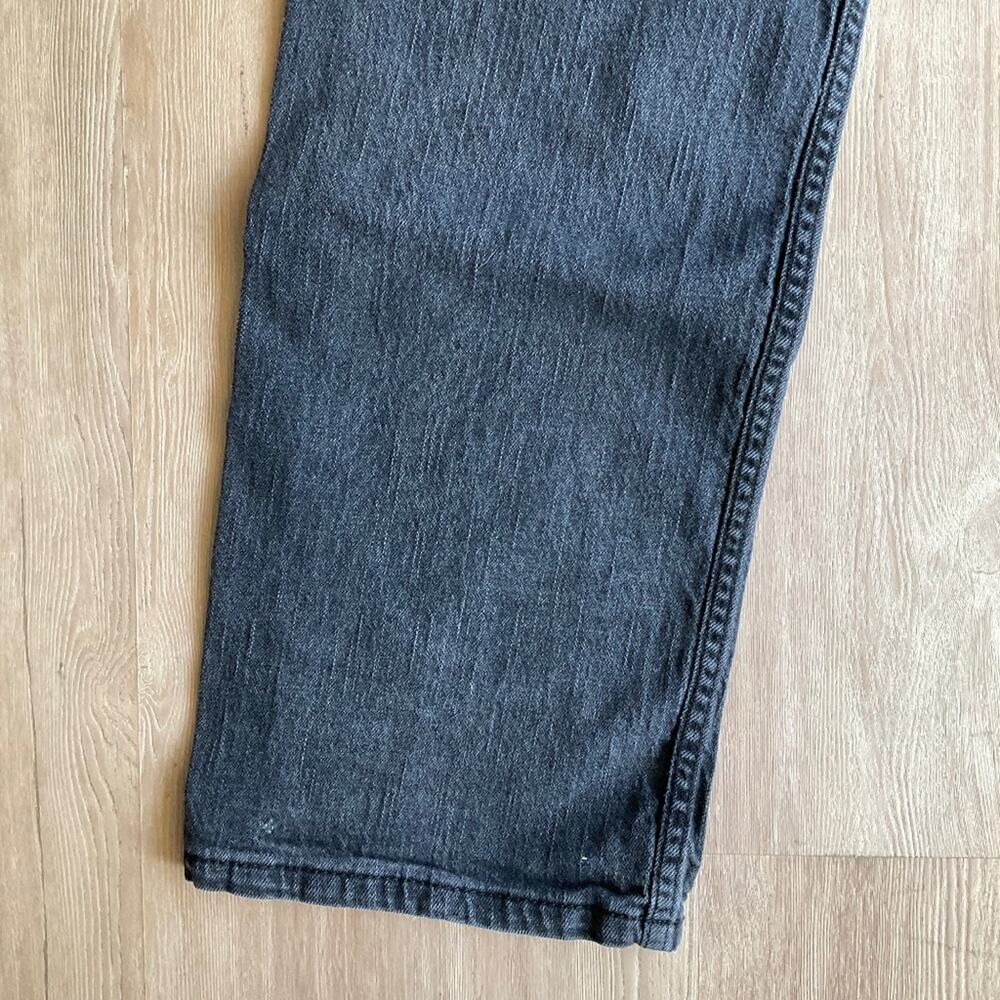 Men's Levi Jeans gray faded black 514 taper leg jeans Y2K 36x32 - Picture 15 of 16